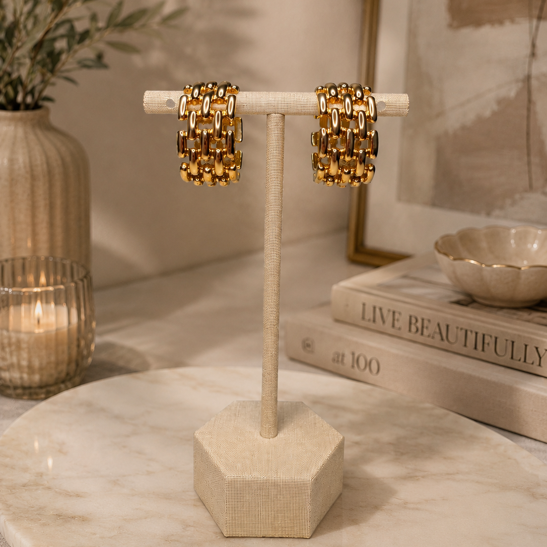 Bold Link Earrings