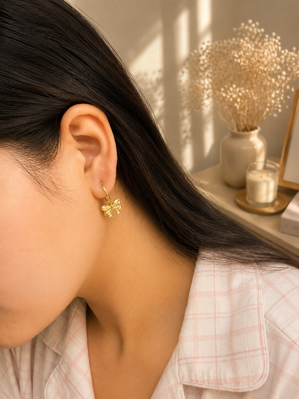 Coquette Bow Hoops