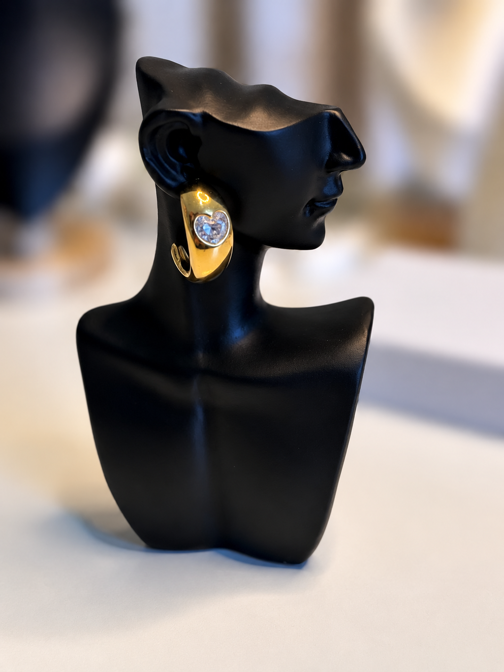 Golden Heart Glow Earrings