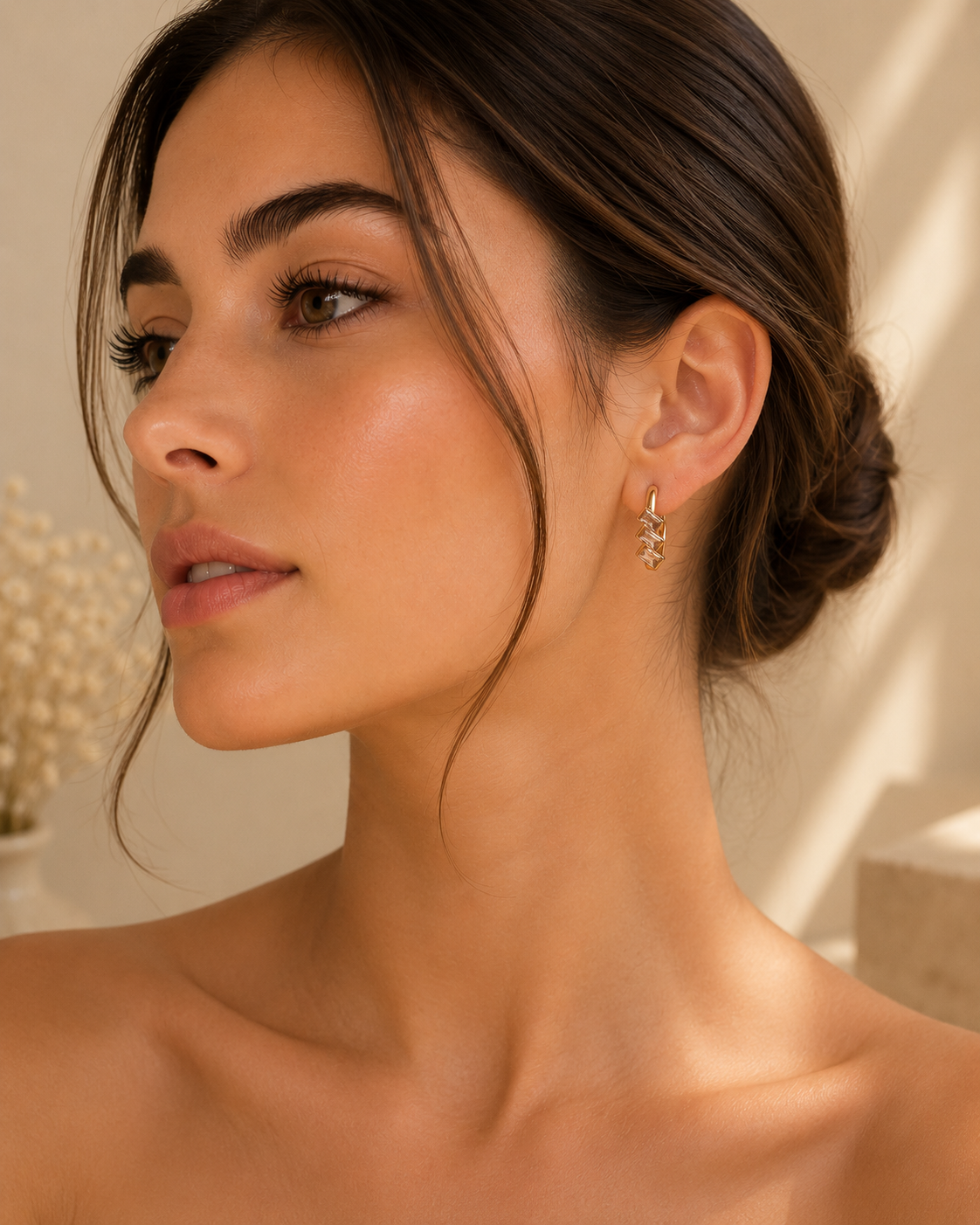 Liora Crystal Hoops