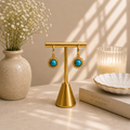 Turquoise Sunburst Hoops