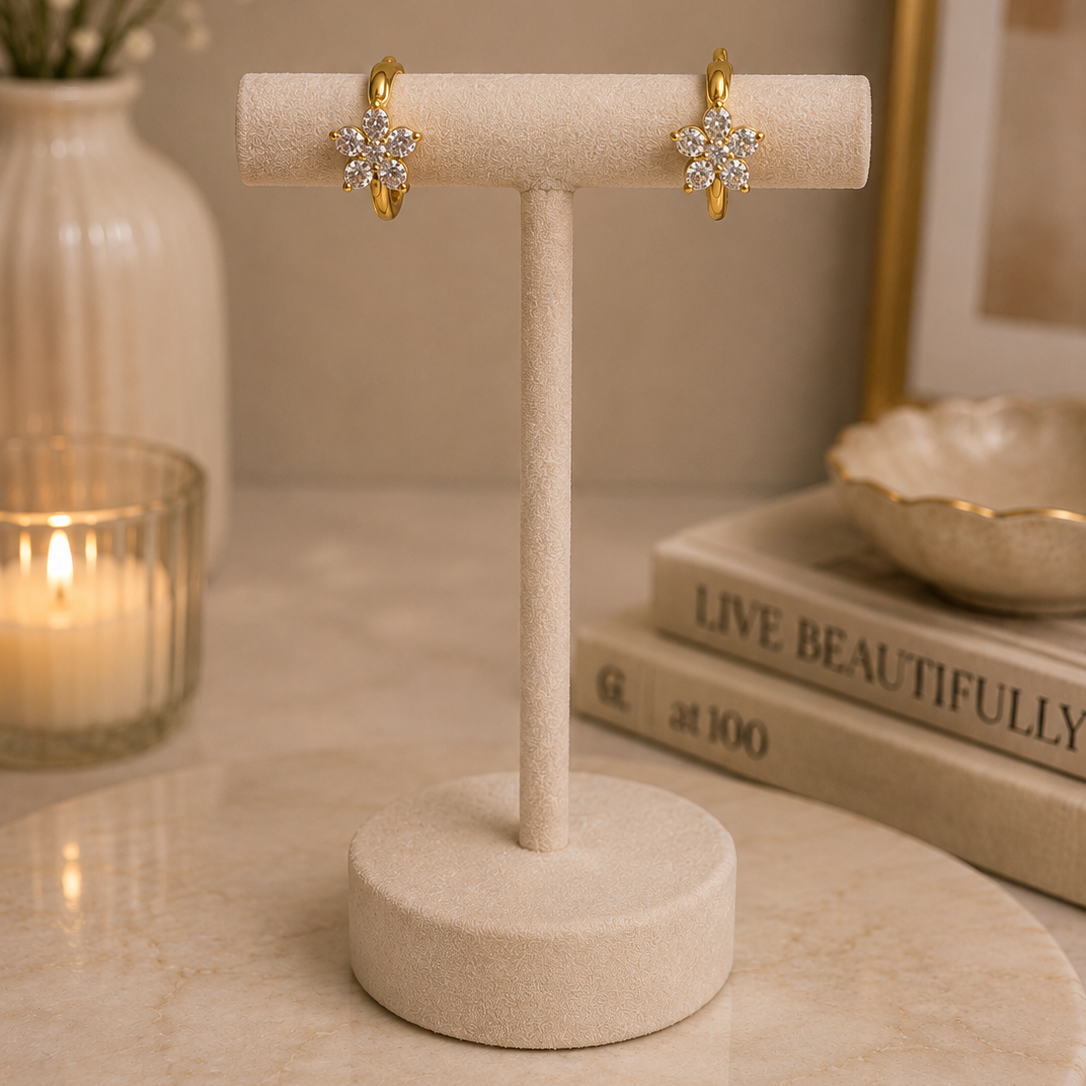 Crystal Blossom hoops