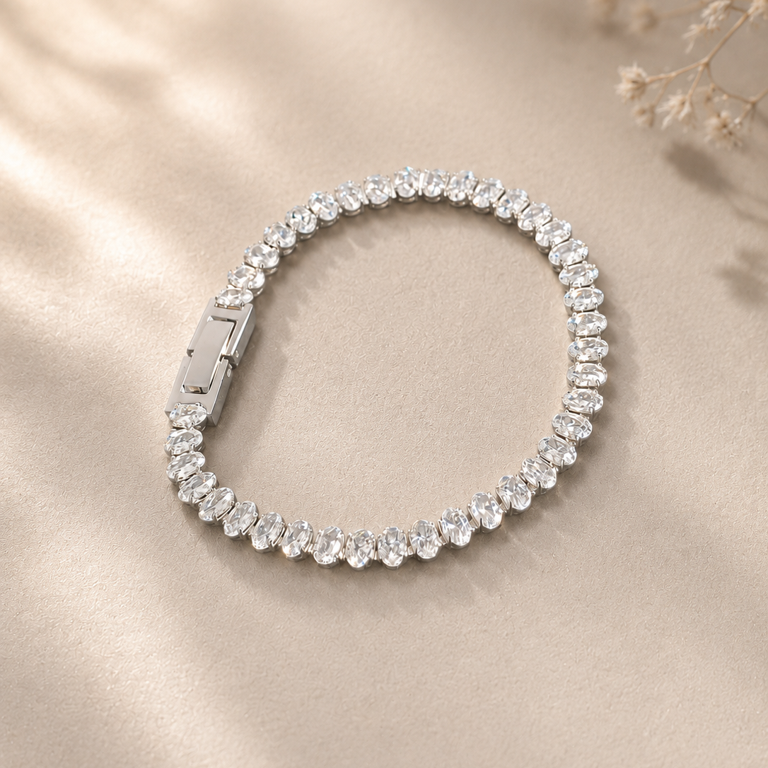 Glora Oval Cut Tennis Bracelet