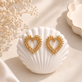 Golden Radiance Heart Earrings