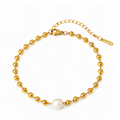 Golden Pearl Bead Bracelet