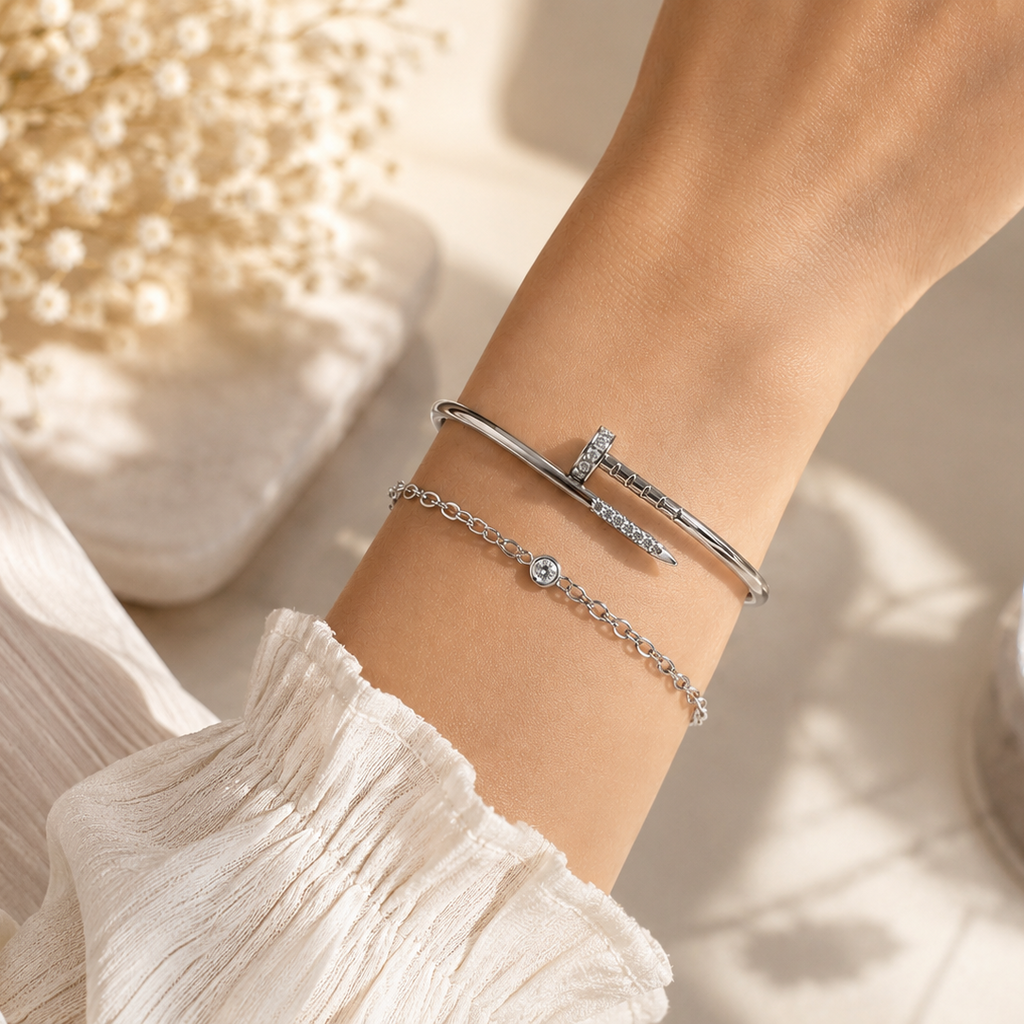Sterling Nail Bracelet