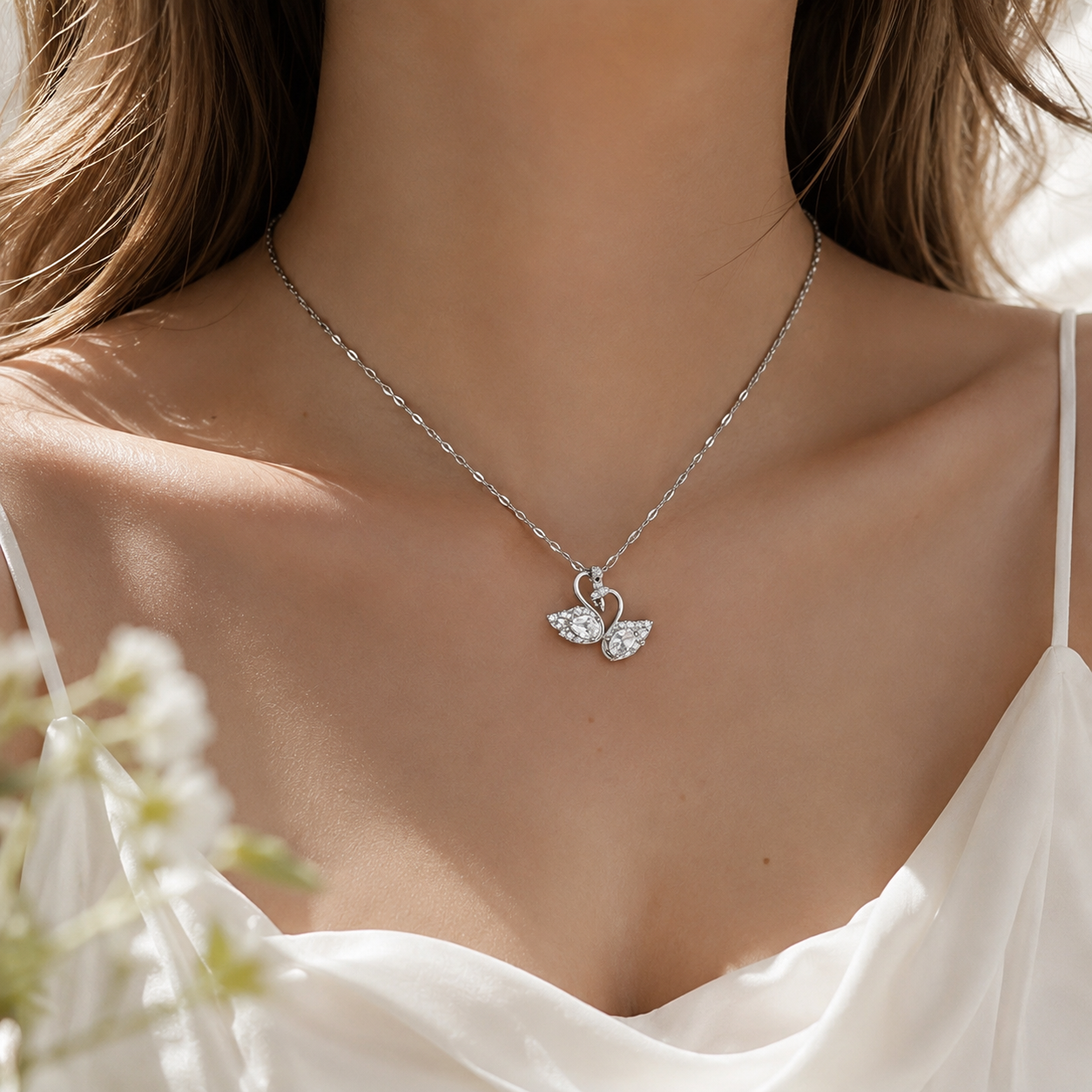 Serene Swan Necklace