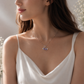 Violet Swan Necklace